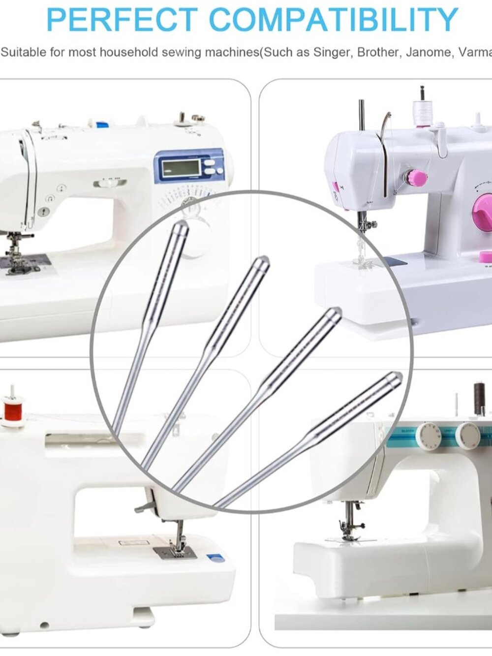 Durable Universal Sewing Needles - Complete 50 PCS Set with Storage Tubes - Picture 5 of 7